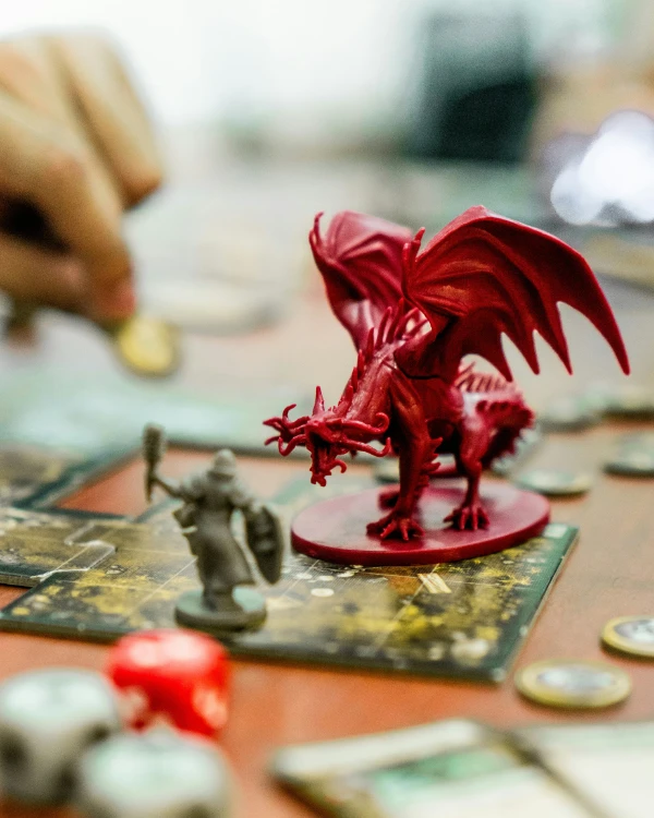 Image: Red dragon figuring for table top gaming